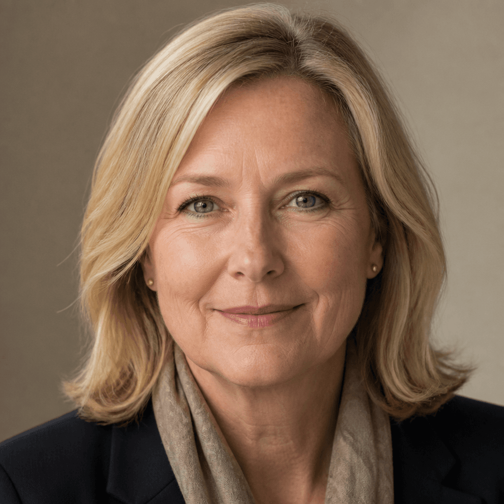 Portrait of a white woman investor