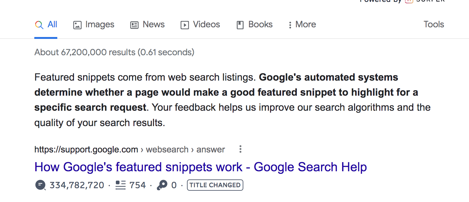 Fragmento de respuestas de Google