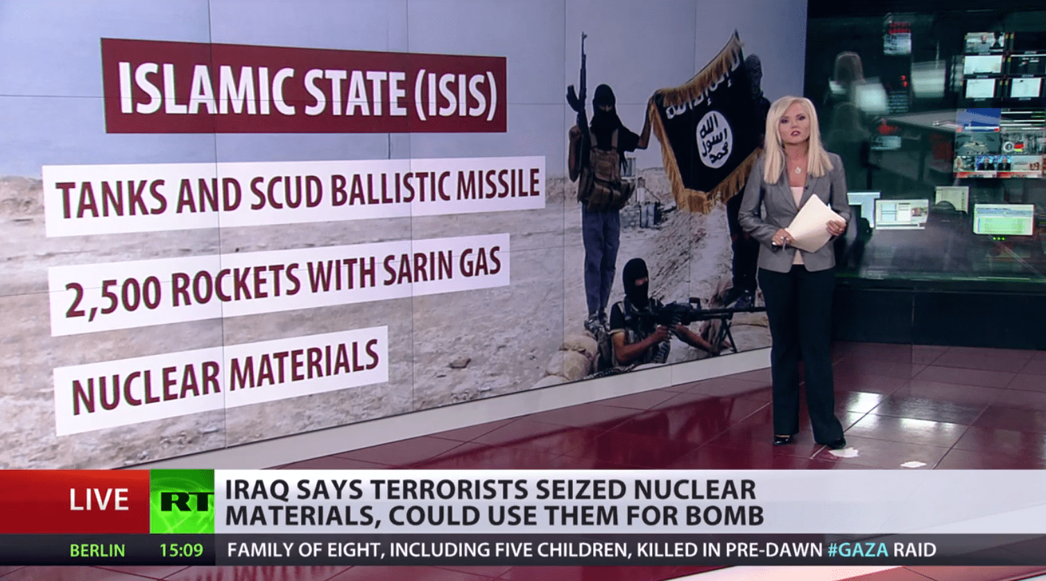 Carri armati, arsenali di armi, missili balistici e materiale nucleare sequestrati dall'ISIS