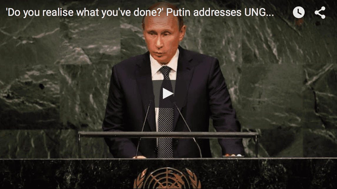 Vladimir Poutine Nations Unies 2015 Discours Complet