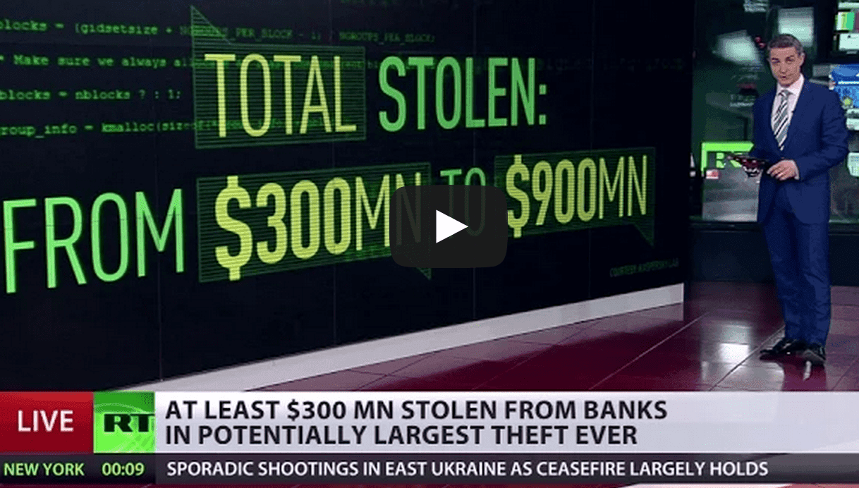 Maior Roubo de Sempre? Hackers roubam pelo menos $300mn de 100 bancos